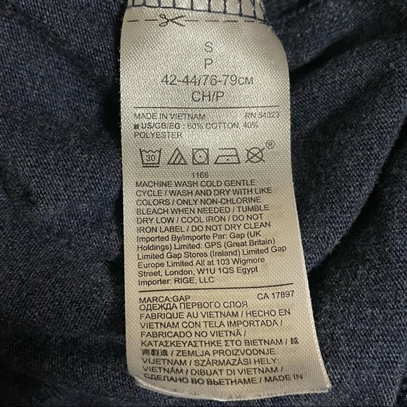 GAP blue henley long sleeves, small - Picture 5 of 5